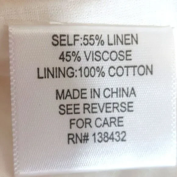 ModCloth Women's Linen Blend Enthralled Again Ivory Shirt Dress Size M EUC - Picture 11 of 11